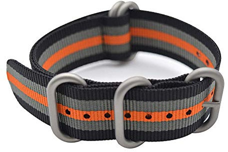 Shieranlee 18mm NATO Nylon Armband Kompatibel mit TicWatch C2/Withings Move/Q Venture Gen 3/4,Women's Gen 4 Sport/Withings Steel HR 36mm Any Watches with 18mm Lug