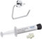 GROHE Essentials Kleber SET | Bad-Accessoires - WC-Papierhalter ohne Deckel (40689001, chrom) inkl. GROHE Essentials Kleber für Badaccessoires (40915000, 1x)