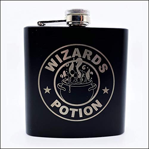 Wizards Potion Laser Engraved Hipflask