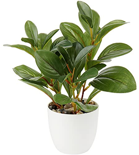Briful Künstliche Zimmerpflanze Kamelie Kunstpflanze Camellia Japonica im Kunststofftopf Dekorative Seidenblumen Kamelie Kunstblumen für Home Hotel Dekoration