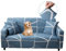 Daesar Sofabezug 2 Sitzer Blau, Sofaüberwürfe 145-185 Überwurf Sofa L Gestreift Couch Überzug Wasserdicht