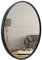 BD ART Wandspiegel Rund Spiegel 60 cm mit Schwarz eleganter Holzrahmen Badezimmerspiegel