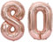 40 Zoll Luftballons Zahl 80 Rose Gold,Nummer 80 Luftballon Rosegold frau Luftballons 80. Geburtstag deko frauen damen Folienballon 80 Rose Gold 80 Ballons Große,Riese Heliumfolie Ballon 80(number 80)