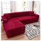 Daesar Überwürfe Sofabezug L Form 2er Set, Couchbezug Wasserdicht für Eckcouch Modern Rot Sofahusse Ecksofa 3 Sitzer 190-230