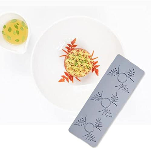 Silikon-Spitzen-Matte, Sugar Craft Abdruckform essbare Kuchendekoration, 3 Löcher Blattblutseide Luo