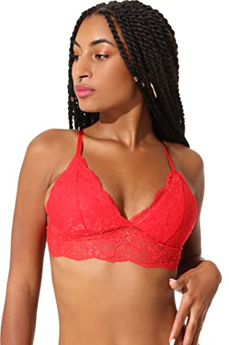 Yenita Damen Unterwäsche Lace Collection, Spitzen-Bustier ohne Bügel, BH gepolstert oder String aus Spitze