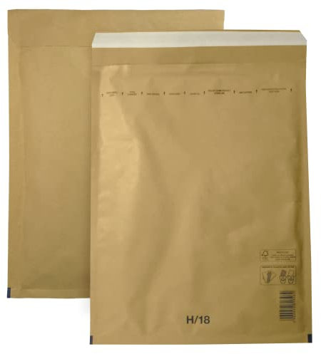 Netuno 10 Stück Luftpolster Versandtasche H8 290 x 370 mm Braun Luftpolstertasche Luftpolsterumschlag Polsterumschlag Briefumschlag gepolstert Recycling reißfest Versandtasche mit Luftfolie