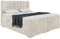 MEBLINI Boxspringbett mit Bettkasten - Gepolstert Doppelbett mit Matratze und Topper - Polsterbett mit Stauraum - Bett mit Kopfteil - Stauraumbett - Claudia - 180x200 - H3/Creme Samt
