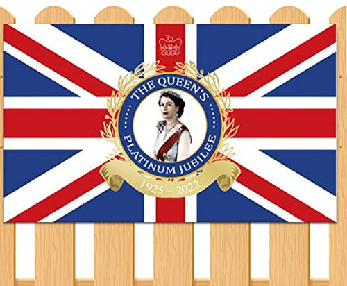 Stronrive Königin Elizabeth Gartenflagge - Flagge der Königin von England - Elizabeth Queen Gedenkflagge, Union Jack Gartendekorationen zur Hommage an Ihre Majestät die Königin
