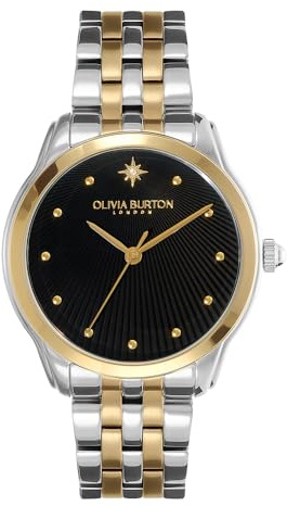 Olivia Burton Analog Quarzuhr für Damen Kollektion Starlight mit Zweifarbiges Edelstahlarmband - 24000049