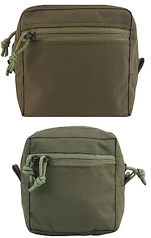 Tactical Molle Pouch Compact EDC Utility Gadget Pouch Waist Bags Sundries Storage Admin Organize Gear Gadget for Military Backpack Vest (Green)