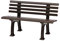 PROREGAL Gartenbank Antigua | 2-Sitzer | Braun | HxBxT 74x120x54cm | Witterungs- & UV-beständiger Kunststoff | Parkbank Sitzbank Außenbereich Garten Balkon Terrasse