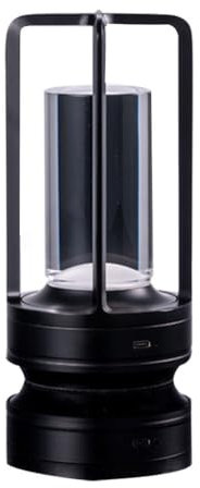 rongweiwang Lumison Kristall Laternen Tischlampe. Umarmen Sie die Schönheit der beleuchteten Atmosphäre. Lumisom Kristall Laternenlampe aus Aluminiumlegierung, Schwarz