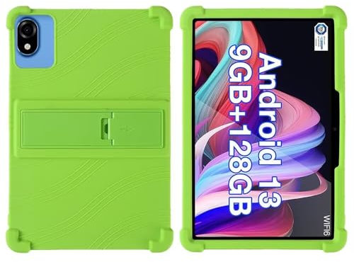 FKQLH Coque pour DOOGEE U10 Tablet, Supporter Silicone Enfants Housse de Protection Poids Léger Stand Coque Cover pour DOOGEE U10 Tablet 10,1 Pouce, Vert