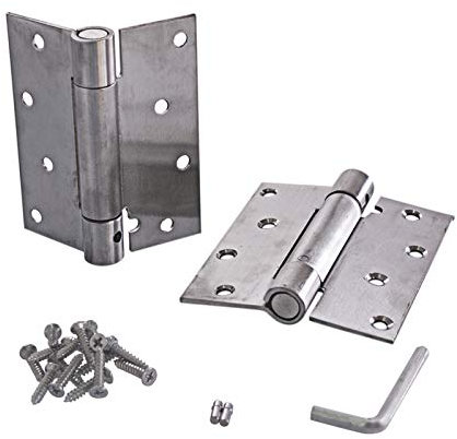 Cerniera for porta a molla argento a singola azione con chiusura automatica da 4 pollici in acciaio inossidabile fai-da-te, tensione regolabile, porte a vita, porte tagliafuoco e altre porte di access