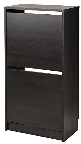 ProTuning BISSA Schuhschrank mit 2 Fächern, 49 x 28 x 93 cm, schwarz-braun