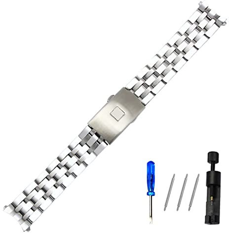ORKDFJ Uhrenarmband aus massivem Edelstahl für Tissot Prc200 Steel Belt T014430a Uhrenarmband T461 T17 T014 19 mm 20 mm Zubehör, 20 mm, Achat