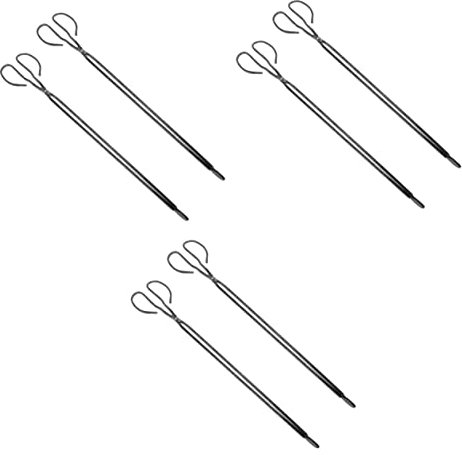 Ciieeo 6 Stk lange Kaminzange fireplace tools kaminwerkzeug Abfallsammler Holzklauengreifer lange Grillzange Kohleklemme aus Eisen schwer Holzkohleclip Pflücker Mülleimer Brennholzzange