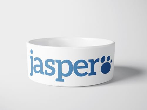 forefrontdesigns Personalised Dog Name Bowl – Custom Ceramic Dog Bowl for Water/Food, Ideal for Dogs and Cats, Personalised Cat Bowl Available in Large and Medium Sizes for Stylish Feeding.