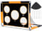 Gofady Fußballtor für Kinder, 2-in-1-Fußballnetz zum Aufklappen mit 5 Zielen, 4 U-förmigen Stahlpfählen und Tragetasche, Fußballtrainingsgerät für drinnen und draußen (Orange, 150 * 120cm)