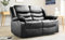Ledersofa mit Liegefunktion - Relaxsofa - Schwarz - 2-Sitzer