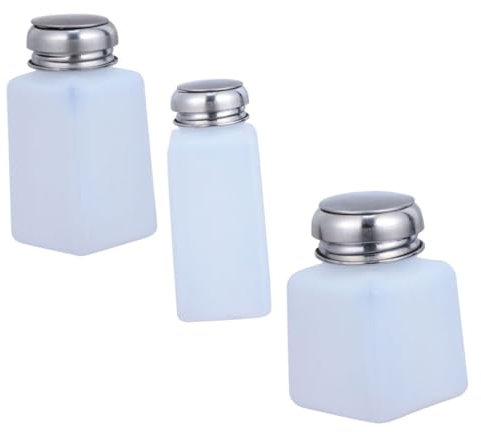 Didiseaon 3pcs Push Type Alcohol Bottle Dispensing Pump Refillable Squeeze Travel Bottles