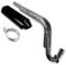 Red Circles Black CRF70 Pit Bike Exhaust System – Fits CRF70 Sized Frames, Features Oval CNC Silencer & BIG BORE 38mm Exhaust for Enhanced Performance – Alloy Clamp Included for Easy Installation
