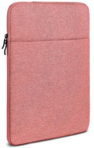 moex Funda para tablet Samsung Galaxy Tab S10 Ultra con cremallera y compartimento para accesorios, funda de tela de nailon suave acolchada, funda minimalista para salpicadero, color rosa