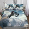 AAPZY Motocross 3D Tröster Abdeckungsset 3 Stück, Bettbezug Bettwäsche Set, Für Jungen Mädchen Schlafzimmer Atmungsaktiv Deckenbezug Mit Kissenbezug King (220x240cm)