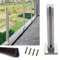 Glasgeländerpfosten für Pool-Leitplanken/Innen-Trennwände/Dachbodenplattform/Treppengeländersystem (Silber, 65 cm)