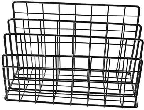 NUOBESTY Organizer da Scrivania Porta Libri Porta Riviste da Scrivania in Ferro