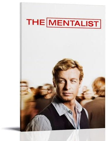 JIRUAHHY Poster der TV-Serie The Mentalist, für Schlafzimmer, Wohnzimmer, Wandkunst, Dekoration, Poster, 30 x 45 cm, Rahmenstil