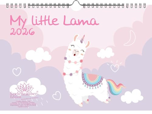 My little Lama DIN A4 Kalender für 2026 Lama Alpaka - Seelenzauber