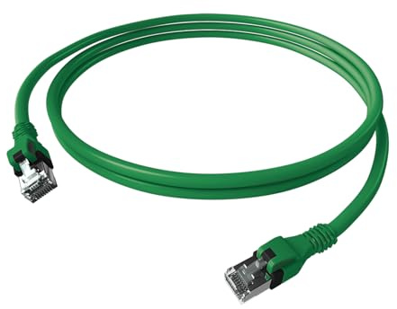 EasyLan DualBoot PushPull IP20 Patchkabel, Kat.6A (Class EA), S/FTP, grün, 10 m