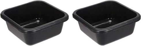 Curver Quadratisch Viereckschüssel 6.0L in anthrazit, Plastik, 29.3 x 29.3 x 12 cm (Packung mit 2)