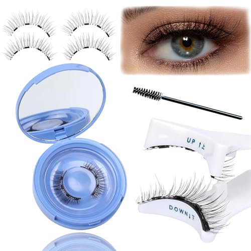 Faux Cils Magnetique Naturel Cils Magnetique avec Applicateur 3D Magnetic Lashes Kit Cils Magnetique Naturel Réutilisables Faux Cils Magnétique Pour Les Maquillage Rapide Débutants