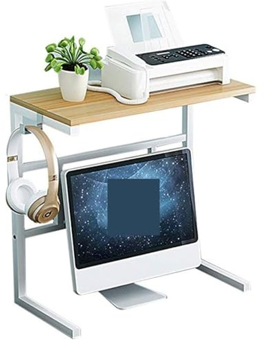 Mehrschichtiger Druckerständer mit verstecktem Stauraum – Desktop-Nizer für Kopierer, Tastatur und Audio-Zubehör – Schreibtisch-Aufbewahrungslösung für Home Office