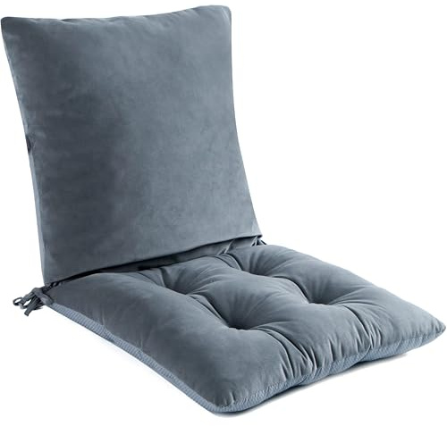 Orthopaedic Extra Large Recliner Backrest Low Back Pain Relief Highback Lumbar Support Pillow Tufted Nonslip Seat Replacement Cushion with Adjustable Strap Ties,For Wood Rocking Chair/Egg Chair Swing