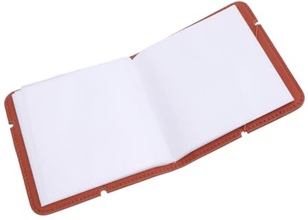 Walmeck Fotoalbum, Buch, PVC-Leder, Tragbar, Sofortbildkamera-Album, Riemen, Kleine Bilder für Quadratisch, W210, W300, W400 (Braun)