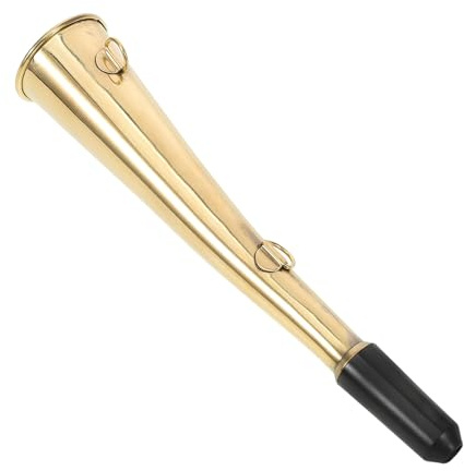 Kupferhorn Eisenbahnsignalhorn in Gold, Bullshornförmig | Leicht zu Bedienen, Einfache Handhabung, Bahnsignalgerät für Schienenverkehr, Zubehör mit Zufälliger Charge
