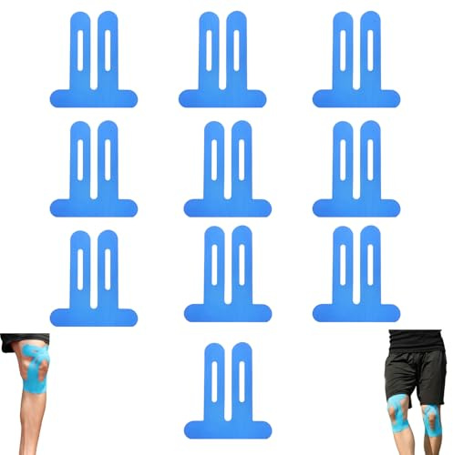 YBOEG Kniegelenk, Tape Knie Stabilisierung, Elastisches Knie Tape Schmerzlinderung, Ergonomisches Knietapes Vorgeschnitten für Alltag und Sport (Blau)