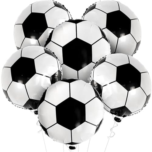 10 Stücke Meisterschaft Trophäe Ballon Fußball Volleyball Basketball Folienballon Sport Karneval Party Dekoration Geburtstagsgeschenke für Spieltag Party(Color1)