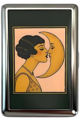 Porta carte e contanti versatile in stile vintage con bottone a pressione