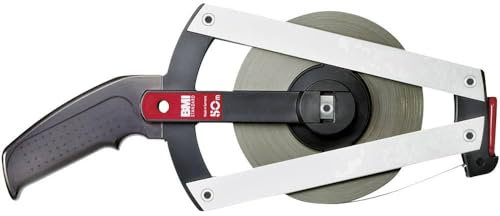 BMI Stahlbandmaß 50-A 13 mm x 50 m mit mm Teilung im Standard Rahmen