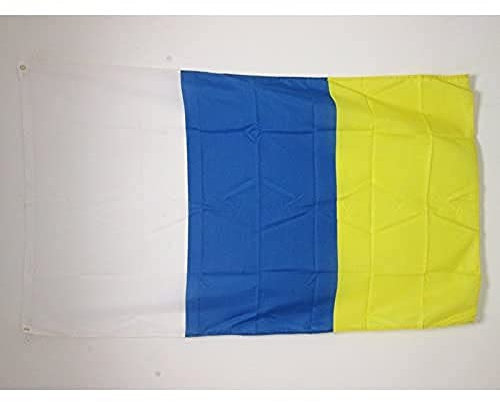 AZ FLAG - Drapeau Canaries sans écusson - 90x60 cm - Drapeau De Canarias - Espagne 100% Polyester Avec Oeillets Métalliques Intégrés - Pavillon 50 g