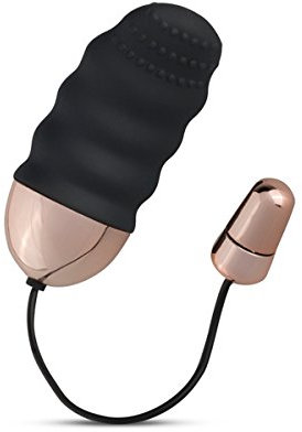 Teazers Uovo Vibrante con Telecomando - Vibratori Donna con Creste per una Stimolazione Extra - Uovo dell'Amore con Telecomando con una Portata Fino a 20 Metri - Nero/Oro