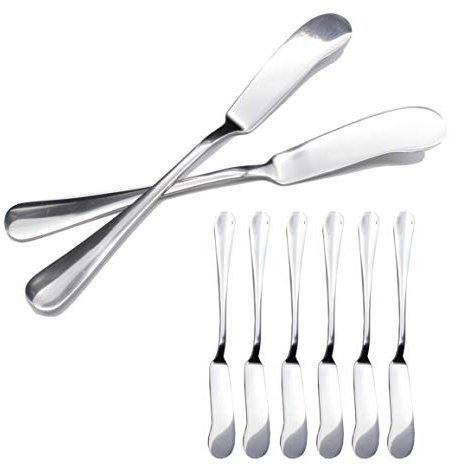 BESCH 6 Cuchillos de Mantequilla de Acero Inoxidable 16.5 x 2 cm (Cuchillo de Mantequilla)