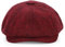 KeepSa Newsboy Stil Tellermütze Schirmmütze Herren Damen - 8 Panel Peaky Fischgräten Tweed Retro Schiebermütze Schlägermütze Gatsby Cap - 57cm, Weinrot