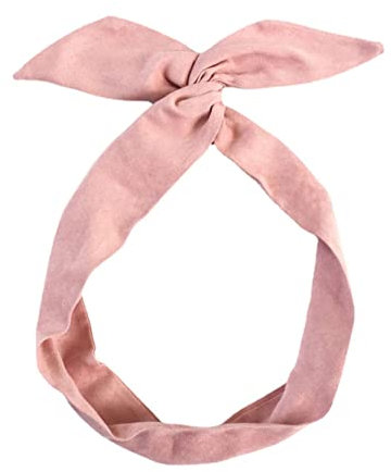 Anawakia Haarreif im Vintage-Stil, mit Schleife, Haarband aus Eisendraht, für Damen, Farbe, flexibler Draht, Haarschmuck (Rosa)
