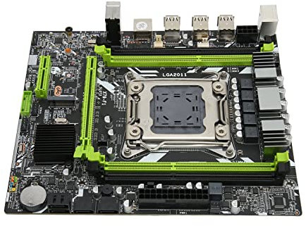 Topiky LGA 2011 Motherboard, M ATX Gaming Motherboard, PC Gaming DDR3 Motherboard con NVME M.2 SATA2.0 PCIe 3.0X16, 10 X USB2.0, Dual Channel, para Computadora PC